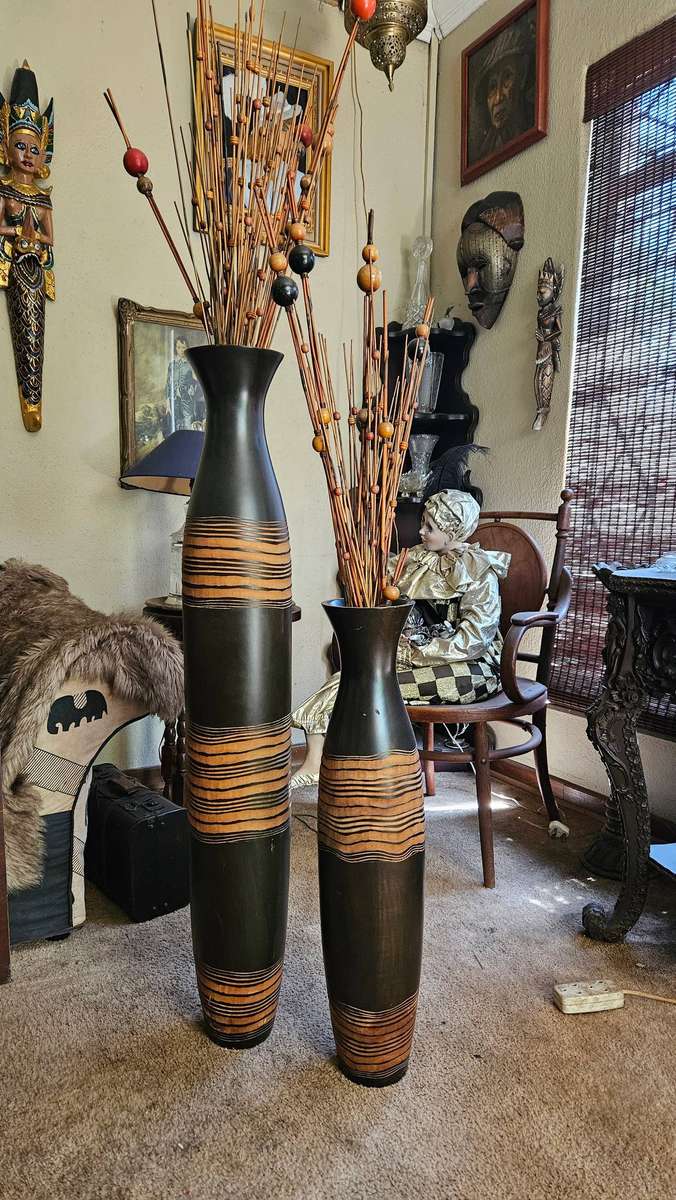Large Bamboo Vases Plus Inners