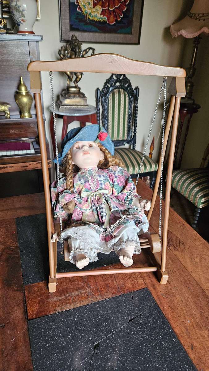 Vintage Doll on Swing