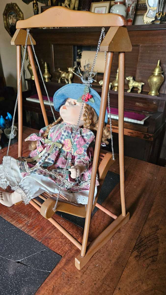 Vintage Doll on Swing