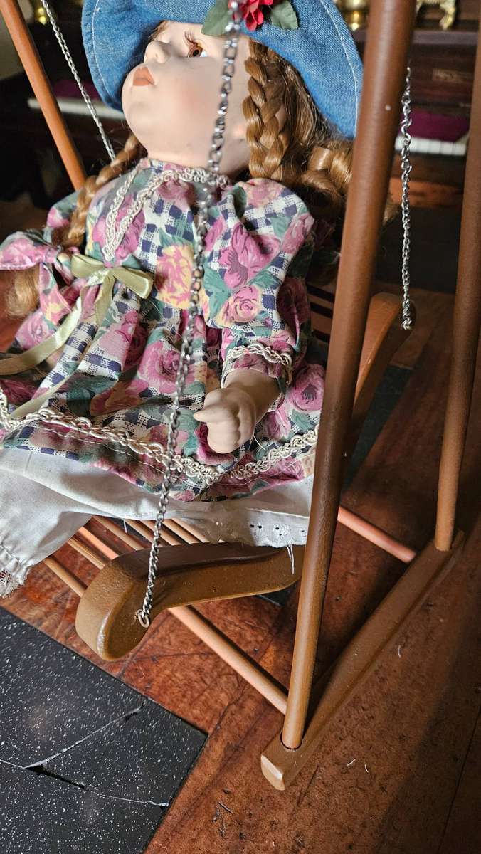 Vintage Doll on Swing