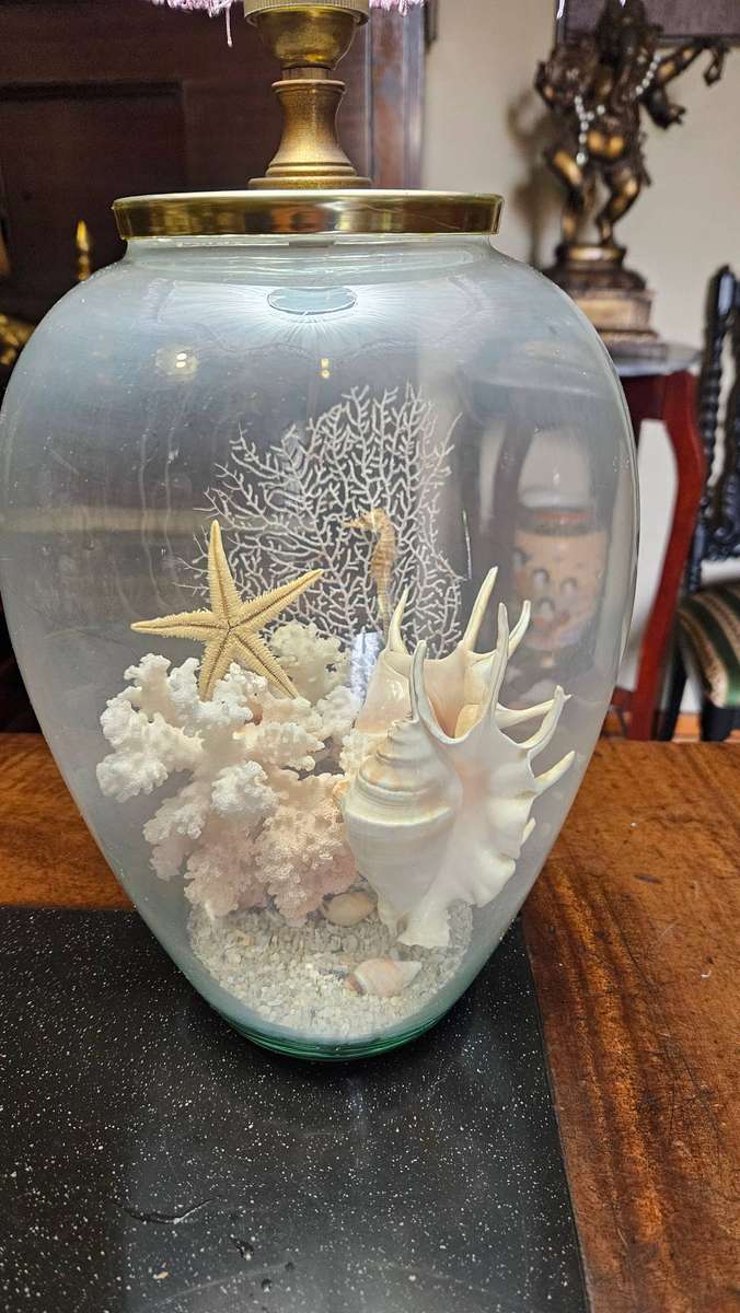 Vintage Seashell Motif Table Lamp