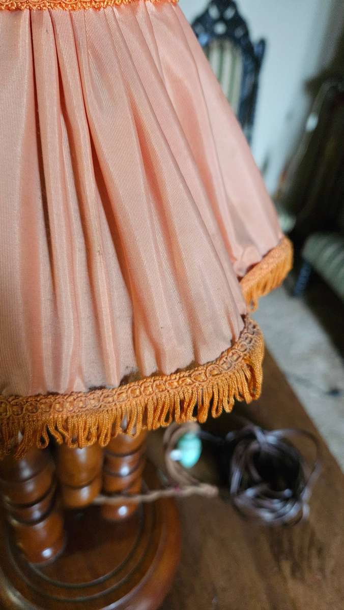 Vintage Adjustable Wooden Table Lamp