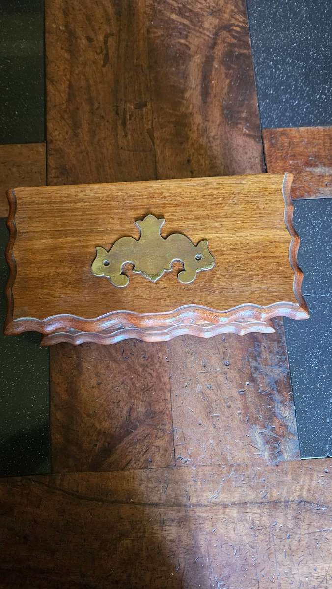 Vintage Solid Wood Jewellery Box