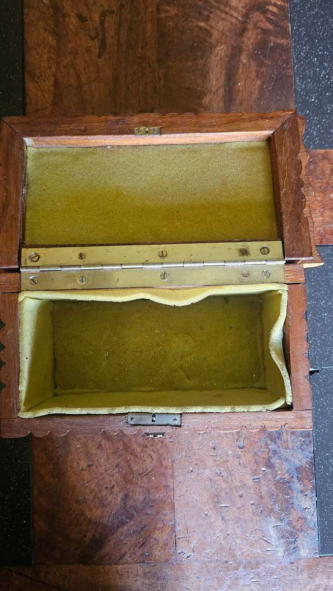Vintage Solid Wood Jewellery Box