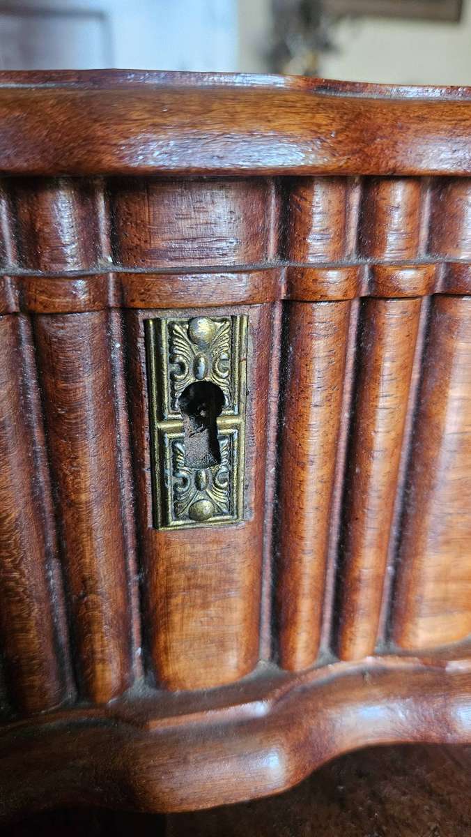 Vintage Solid Wood Jewellery Box