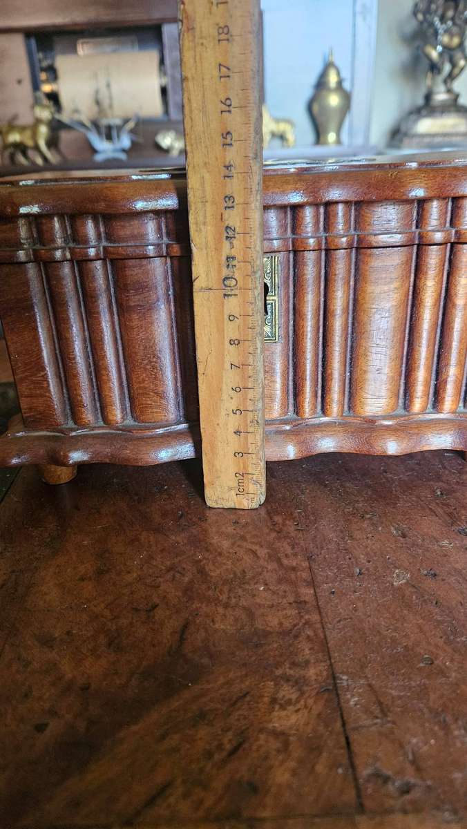 Vintage Solid Wood Jewellery Box