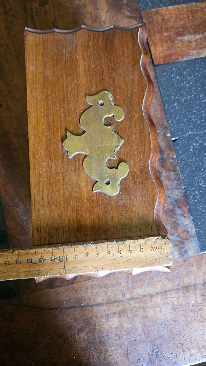 Vintage Solid Wood Jewellery Box