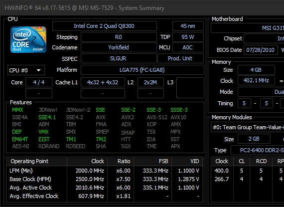 Sleek piano black MSI Low Profile PC | Intel 4C/4T 2.5GHz | 4GB RAM | Windows 11 Pro (activated)