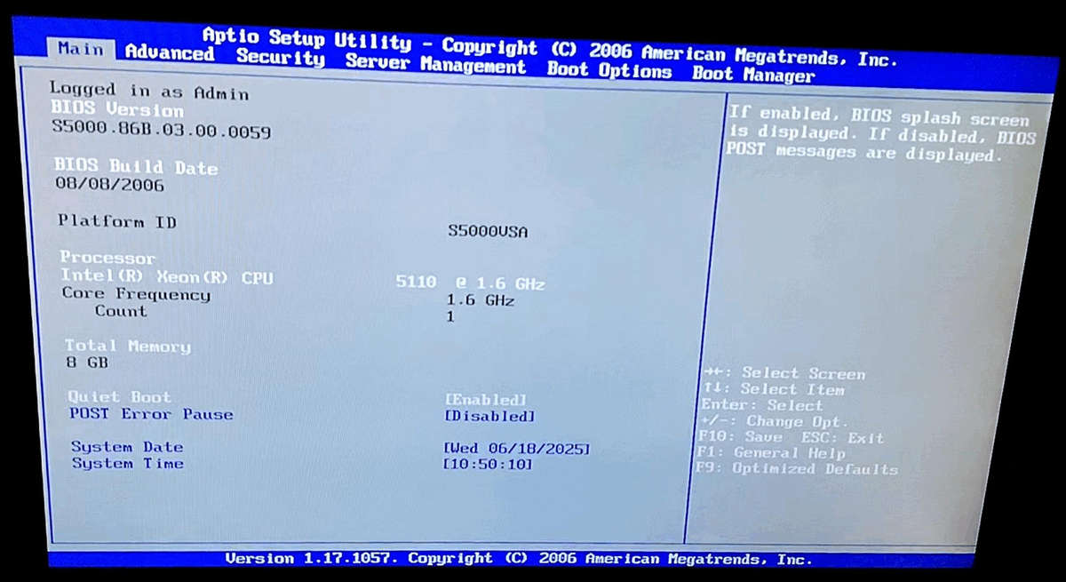 Intel Xeon Server | Dual CPU sockets | 8GB RAM | For spares or repair | Stopped booting, beeps x3