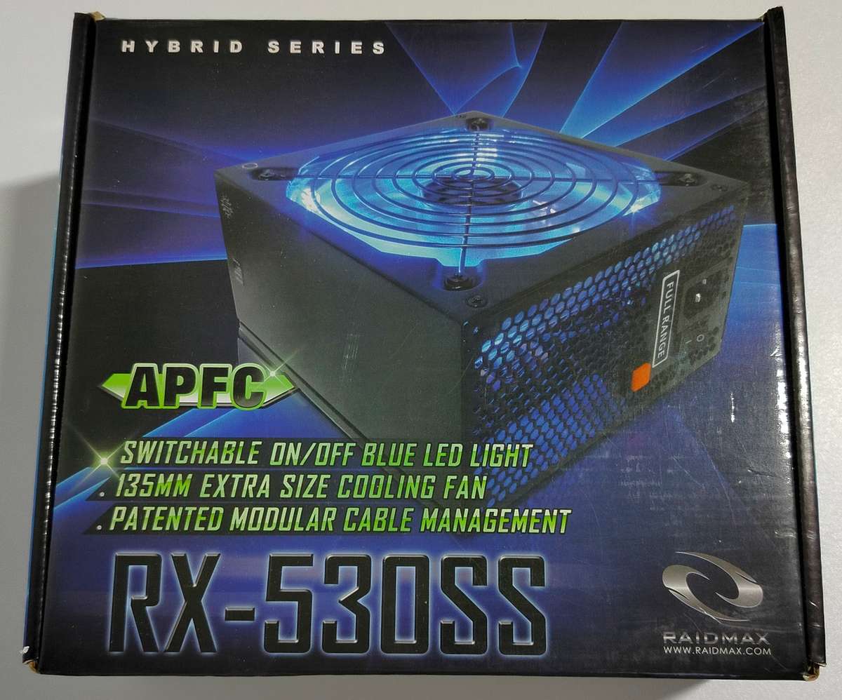 Raidmax RX-530SS | 530W modular power supply | 135mm fan | In box
