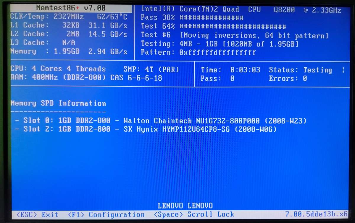 Lenovo ThinkCentre M57 | 2GB RAM | Core2Quad 2.33GHz Q8200 | NO HARD DRIVE | MemTest86+ Pass | As is