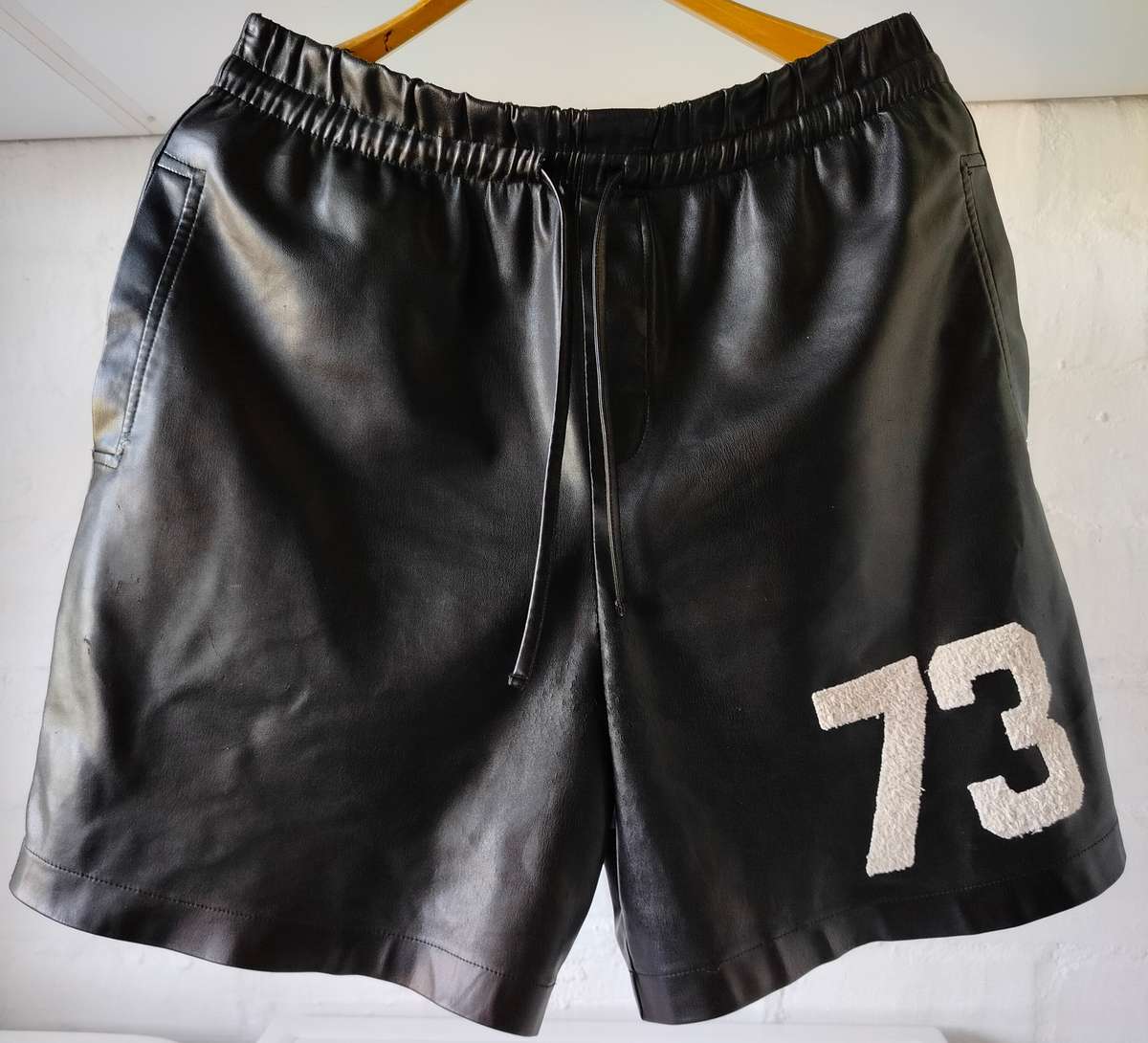 Basketball style pleather shorts by Markham | Size M | Generously sized | Well worn