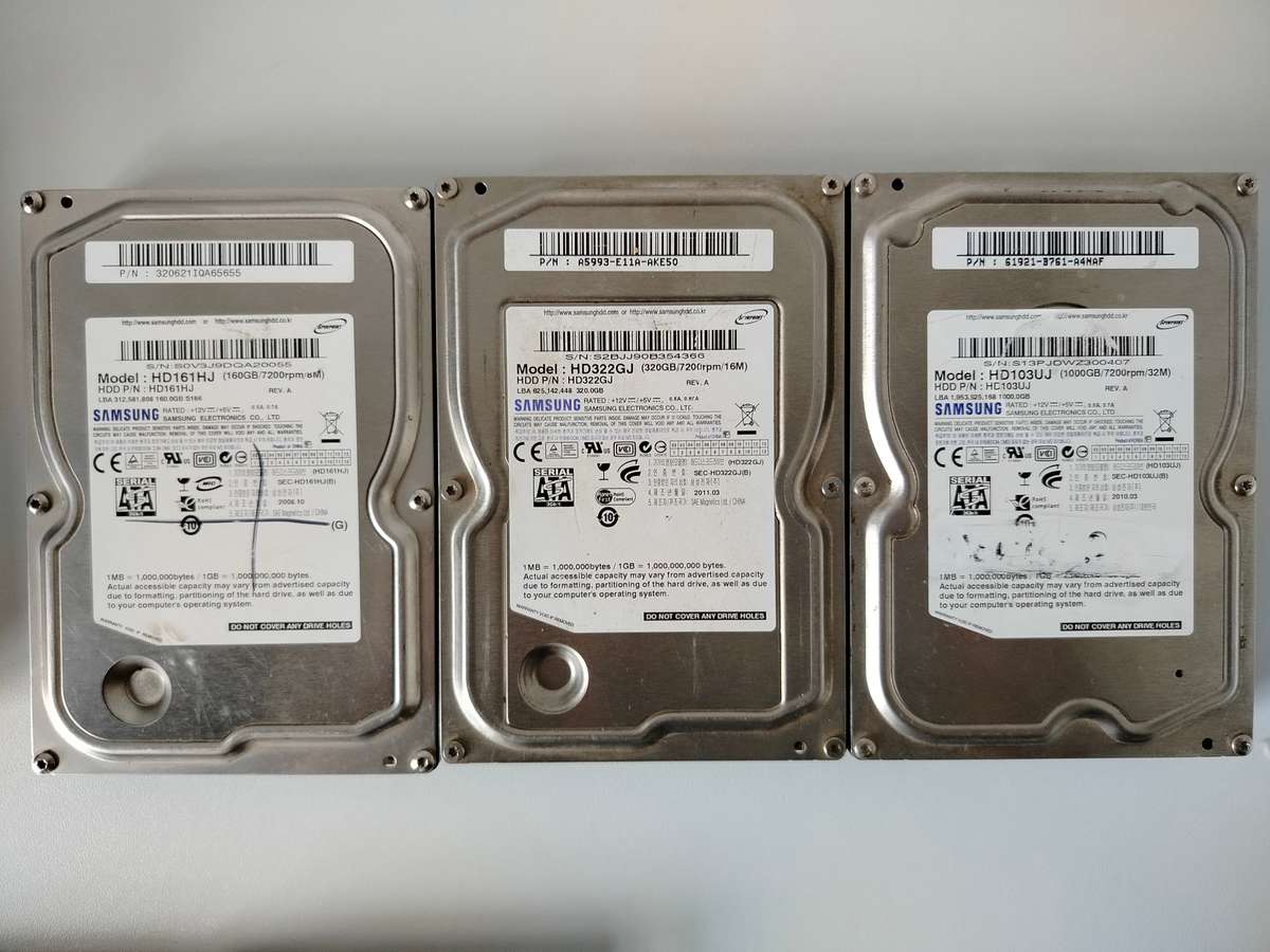Salvage SATA hard drives | For repairs/spares/scrap | Lot of 7