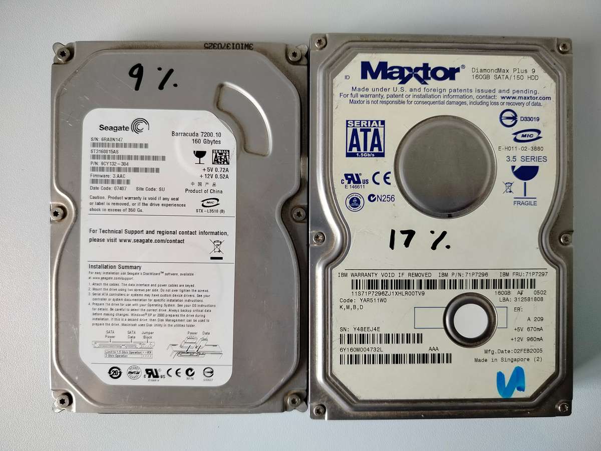 Salvage SATA hard drives | For repairs/spares/scrap | Lot of 7