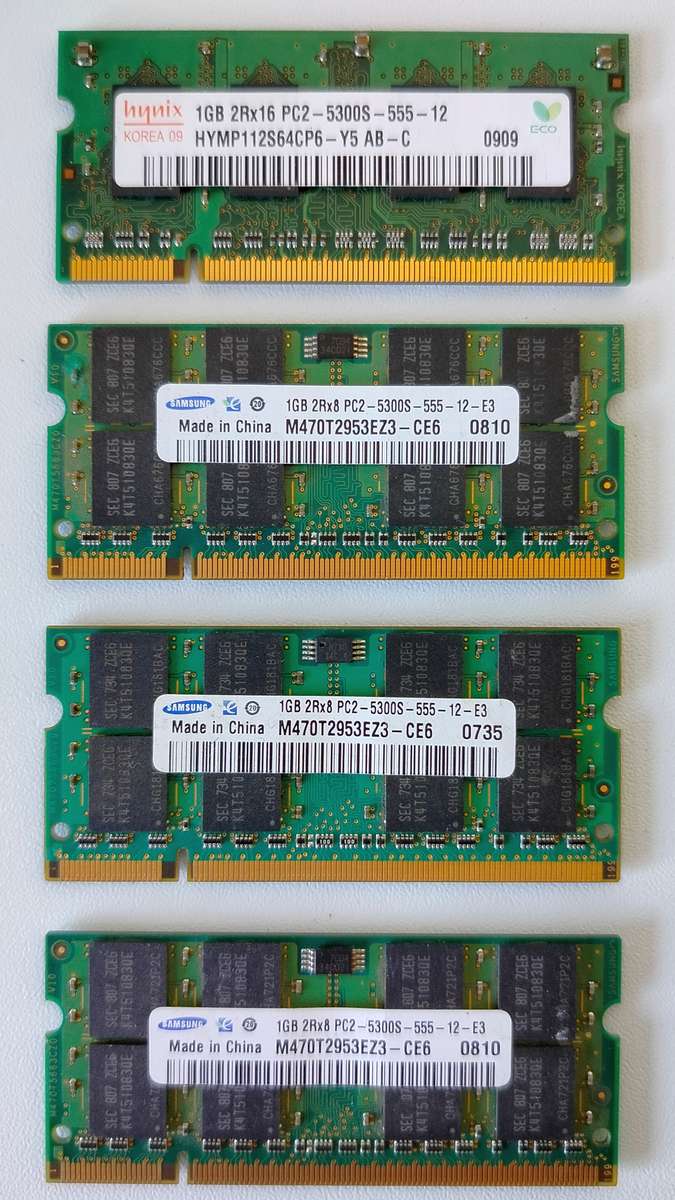 4x 1GB DDR2 Laptop RAM | SO-DIMM