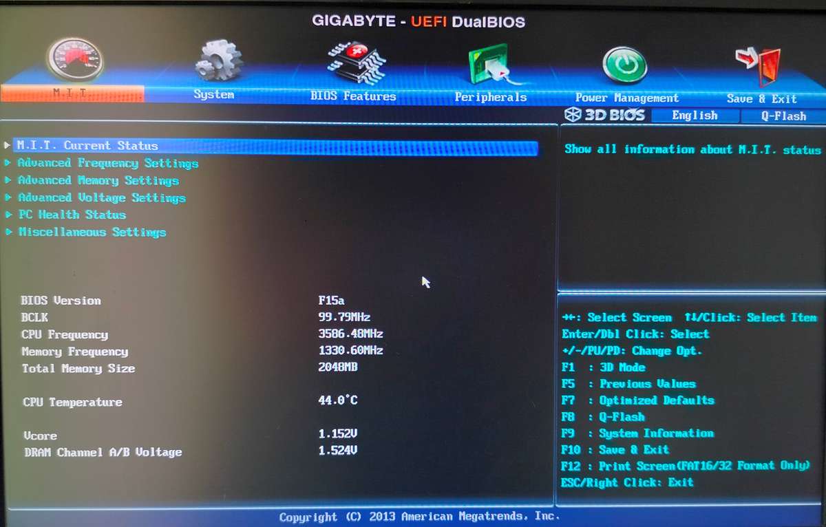 Gigabyte Z77 motherboard + Intel i5-3470 CPU + 2GB DDR3 RAM