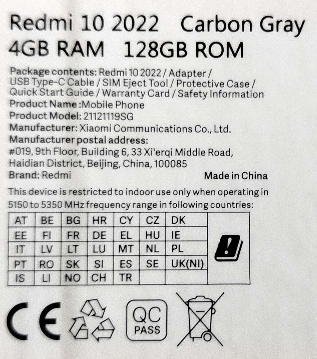 Xiaomi Redmi 10 | 4GB RAM | 128GB Storage | 90hz Screen | 50MP Camera | In box like new