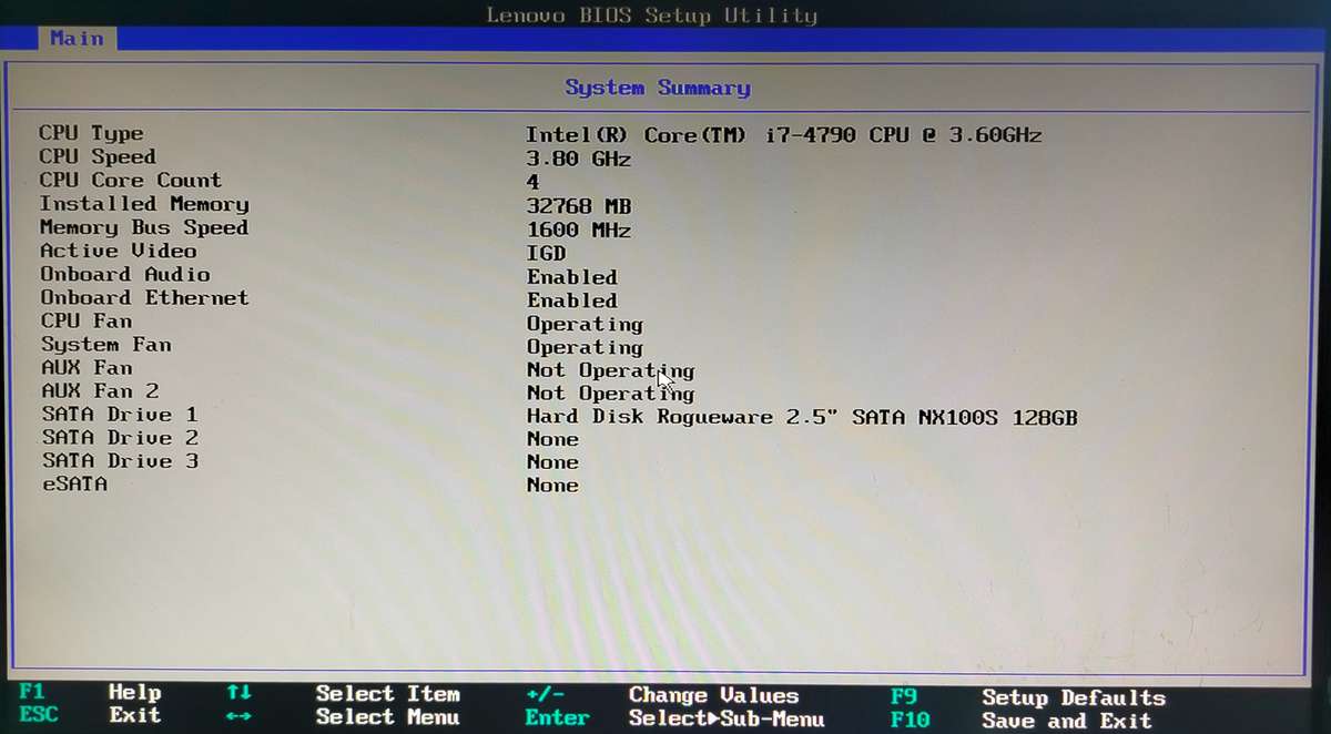 Lenovo M93 | i7-4790 4C/8T 4.0 GHz | 32GB RAM | 128GB SSD | Windows 11 Pro 24H2 (activated)