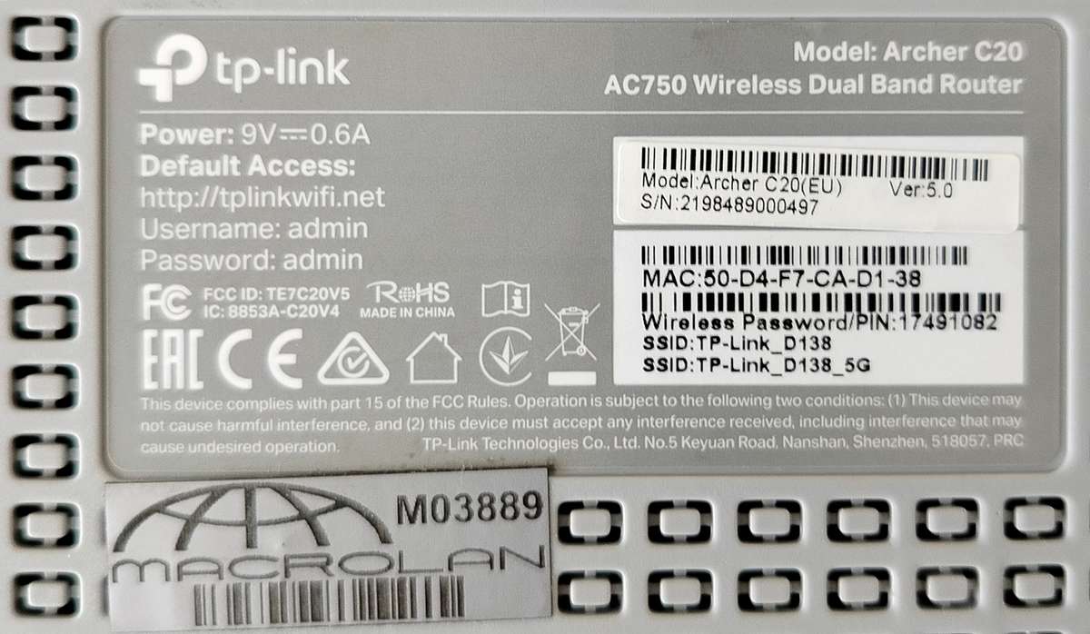 TP-Link Archer C20 | AC750 Wireless Dual Band Router