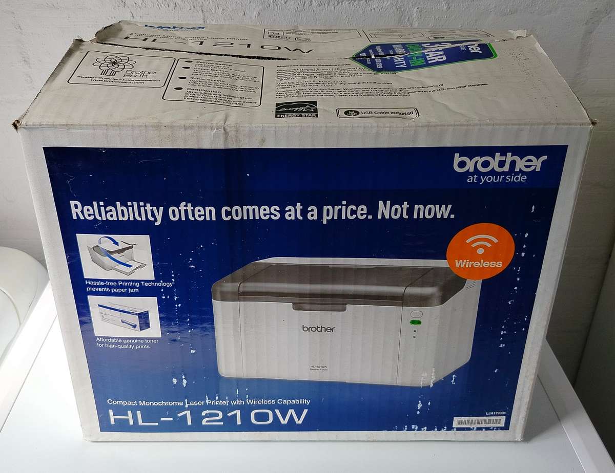 Brother HL-1210W laser printer | In original box | Flashing orange LED