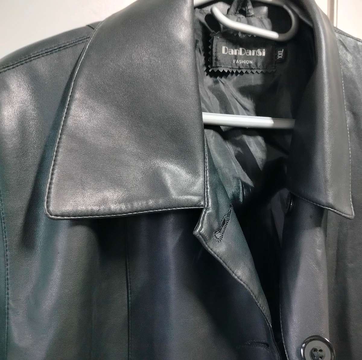 DanDansi XXL faux leather blazer