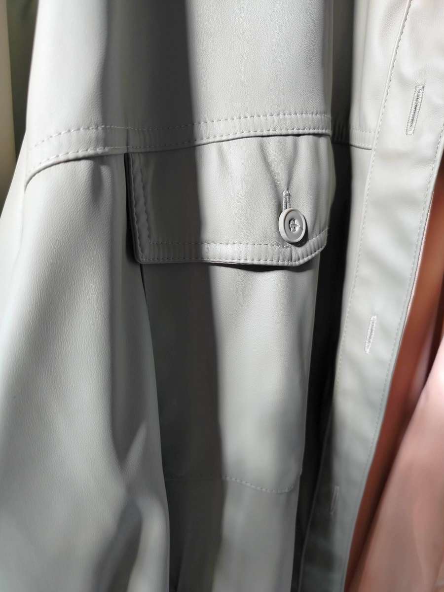 Pleather shacket in sage green by RT | Size XXL