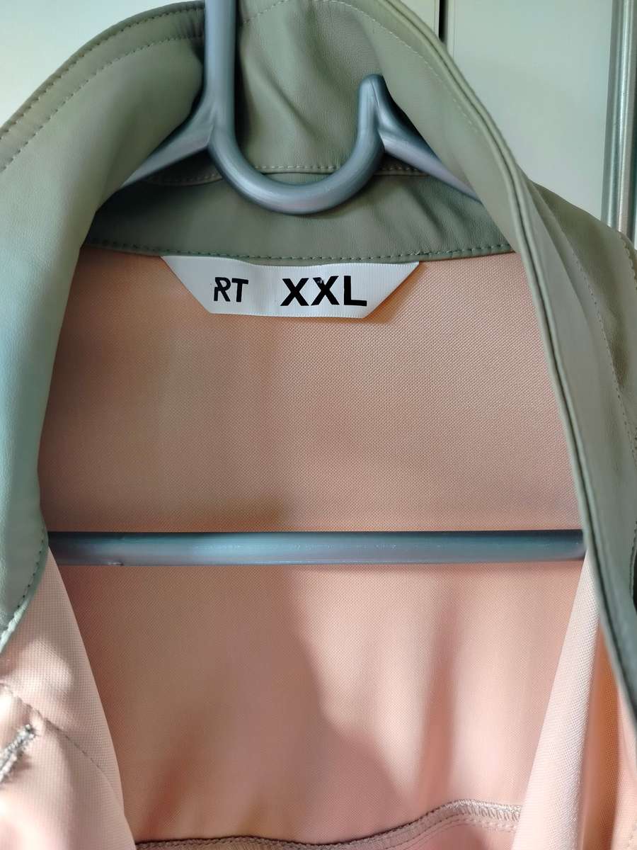 Pleather shacket in sage green by RT | Size XXL