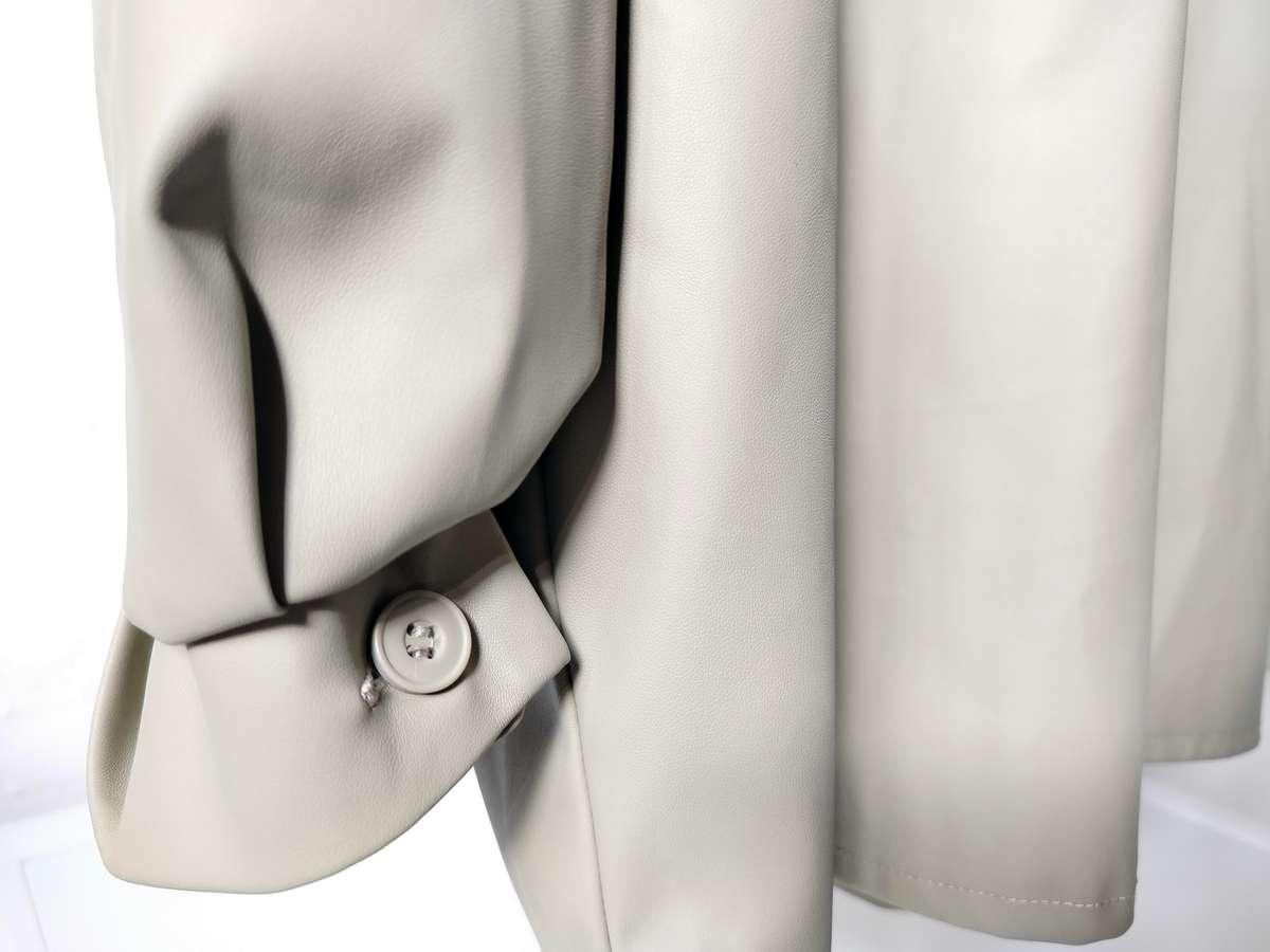 Pleather shacket in sage green by RT | Size XXL