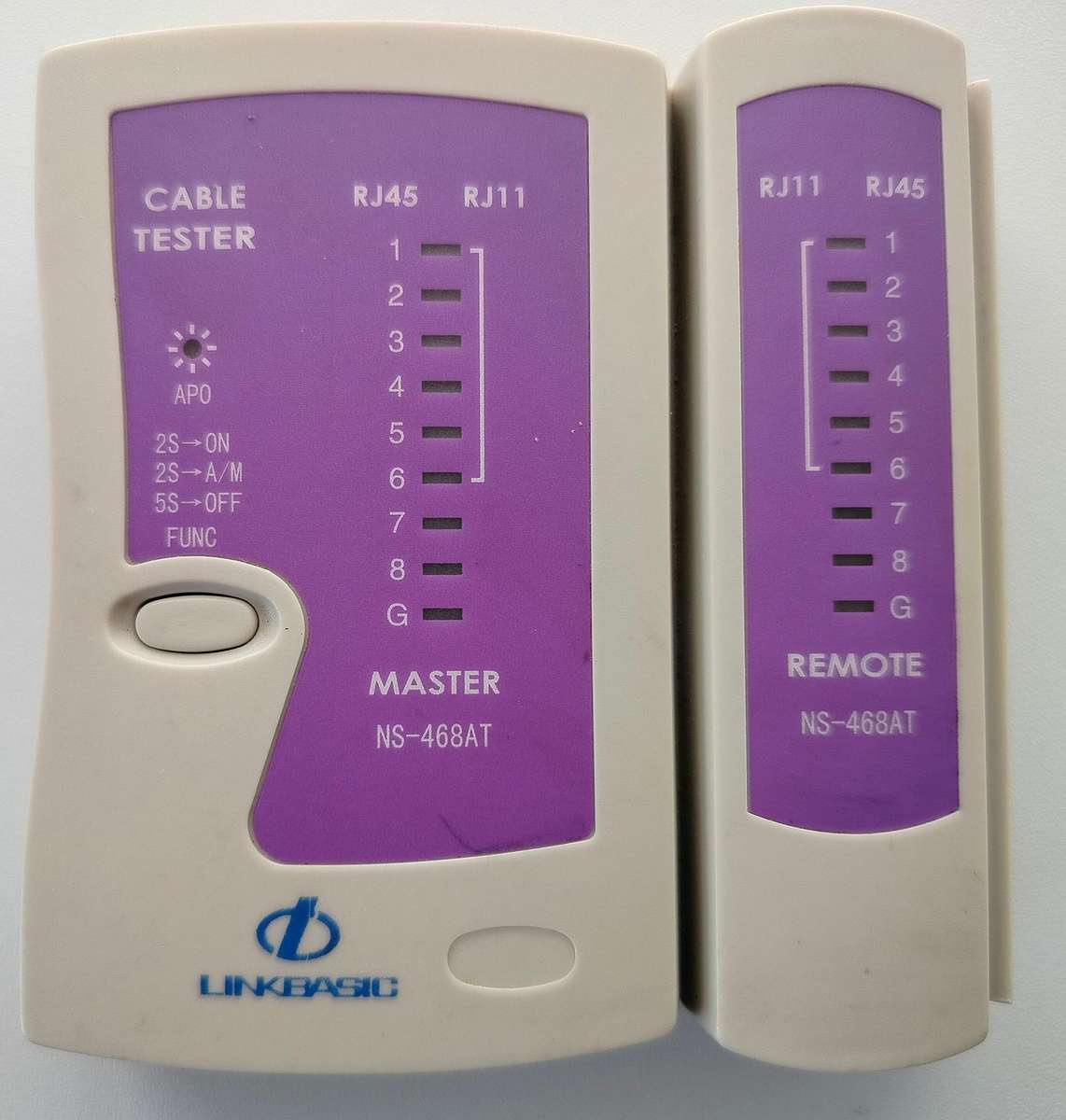 Link Basic Cable Tester RJ45 RJ11 RJ12 (9V Energizer battery included)