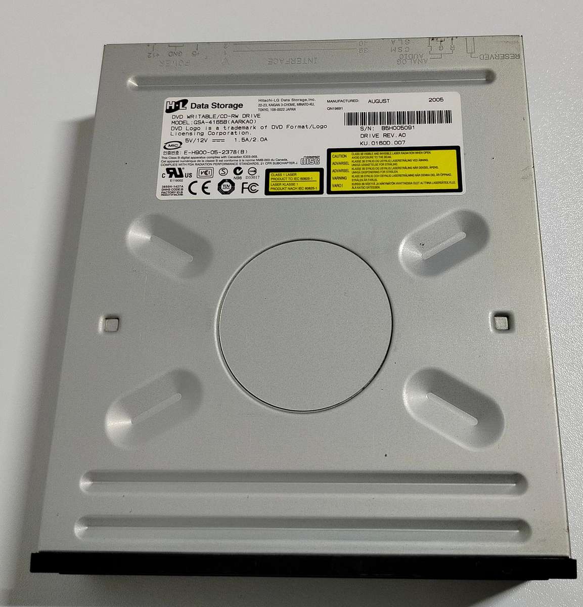 LG IDE DVD Writer | Black | Model : GSA-4165B