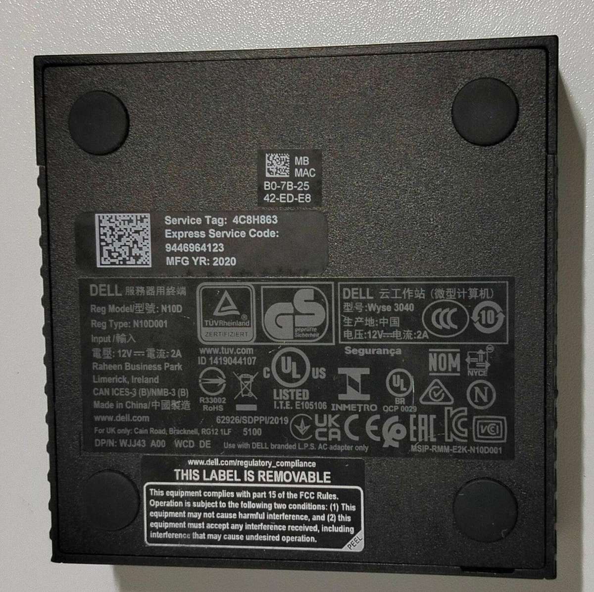 Dell Wyse 3040 | Intel Atom x5 z8350 | 2GB RAM | 16GB eMMC | Windows 11 Pro