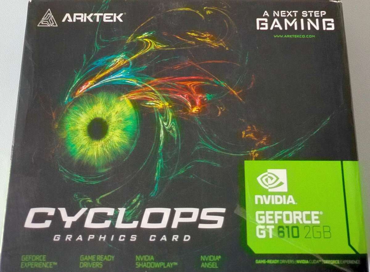 Arktek Nvidia GT610 2GB DDR3 64-bit HDMI / DVI / VGA Graphics Card | In box with low profile adapter