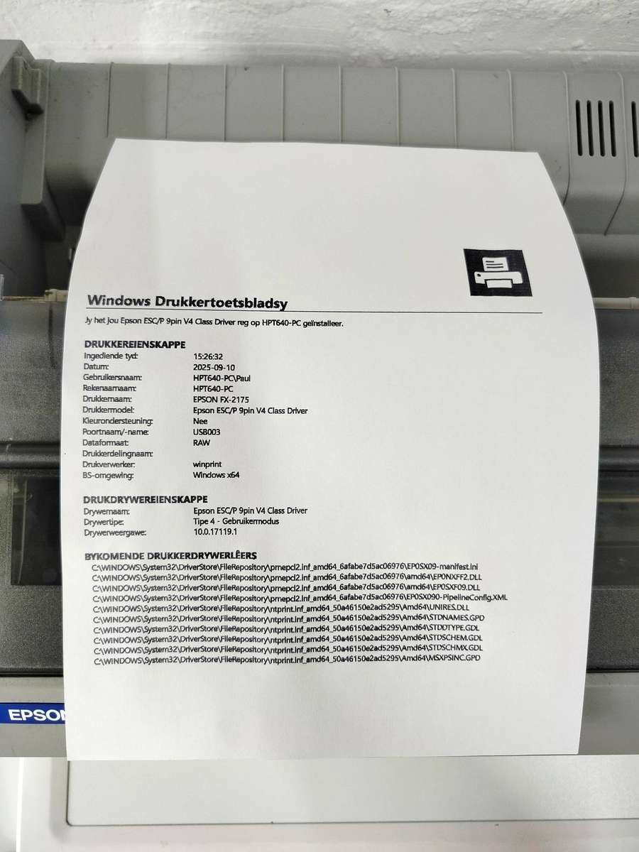 Epson FX-2175 A3 Printer - working - new ribbon installed - Windows 11 support - USB & Parallel