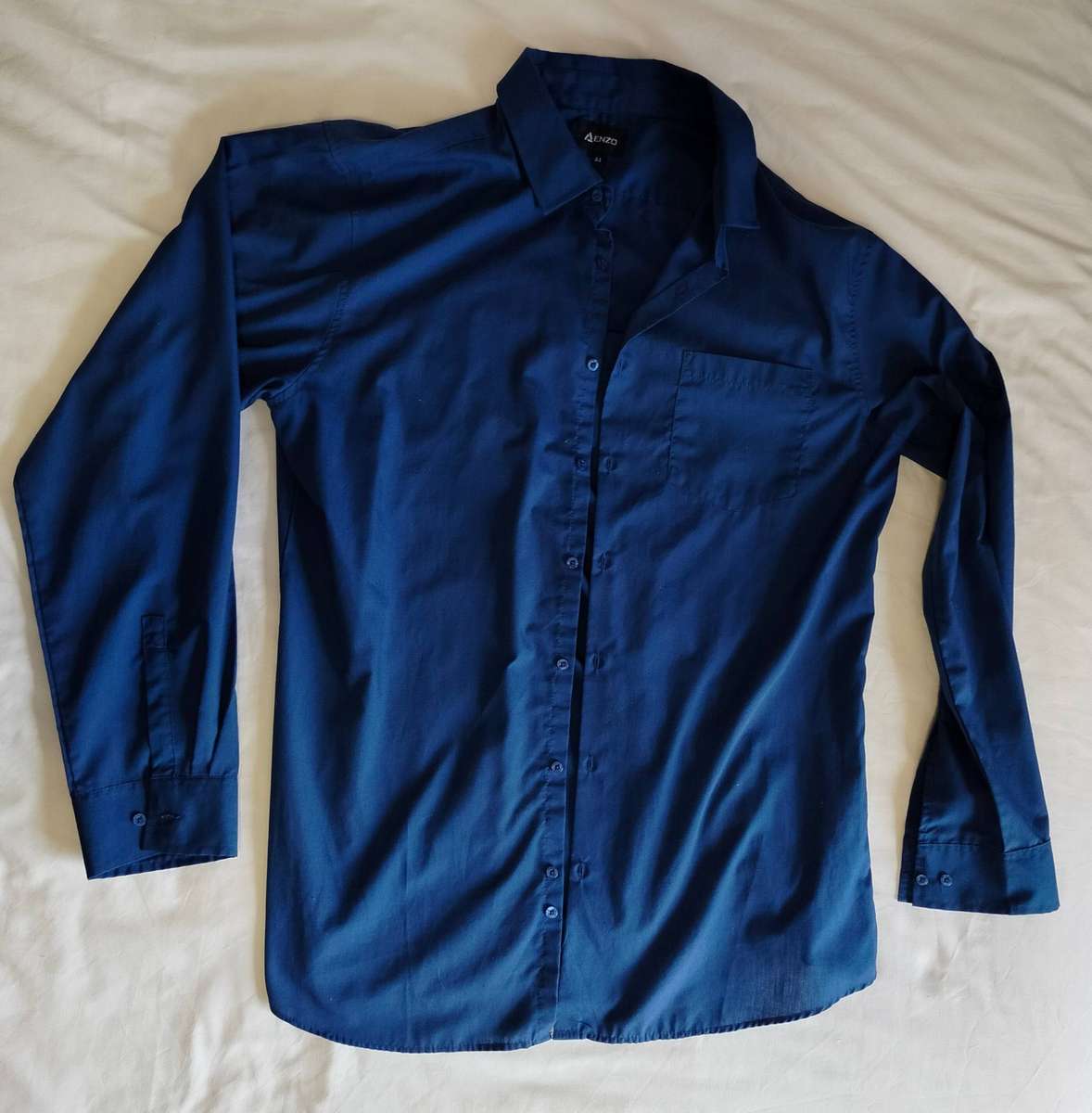 Enzo | navy shirt + grey trousers + black trousers