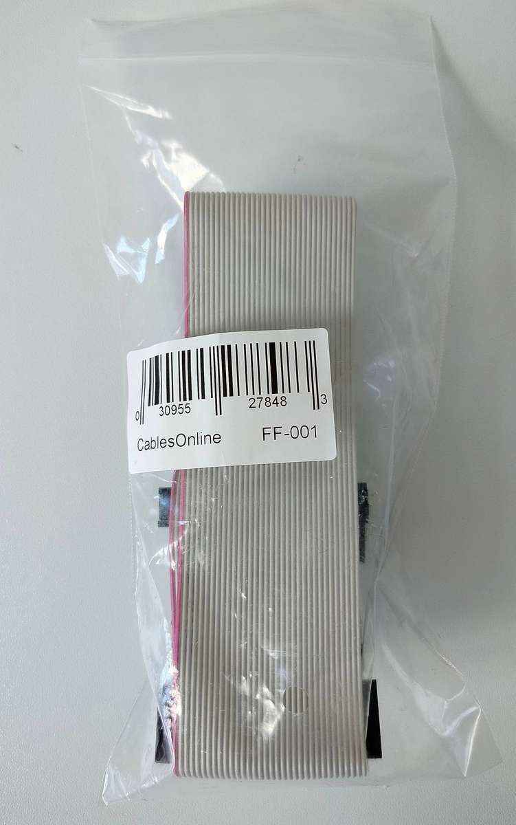 Floppy Cable for 3.5 and 5.25 drives | 34-pin and edge connector | Imported from the USA