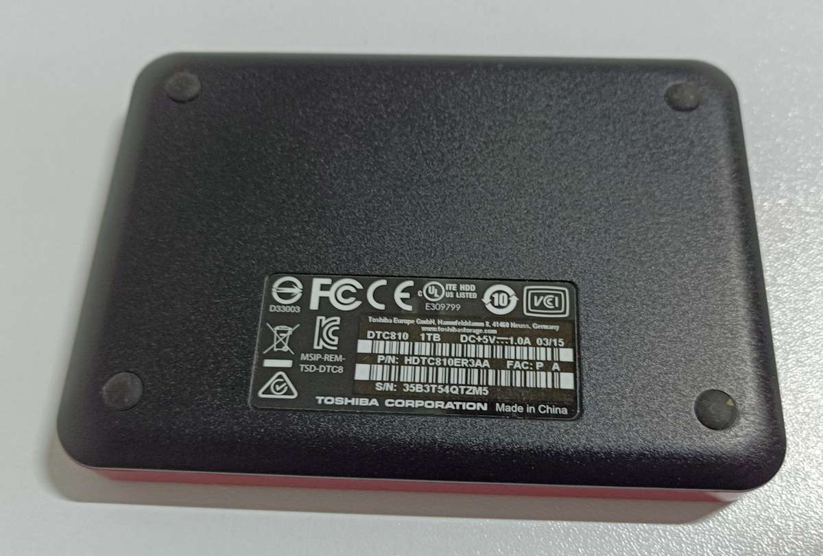 Toshiba 1TB External Hard Drive | 100% health