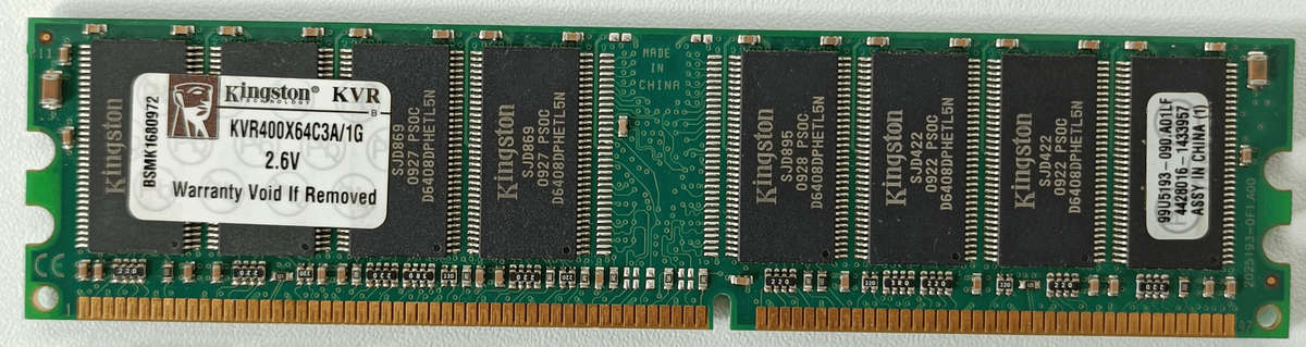 1GB DDR1 DDR400 PC3200 CL3 RAM (Kingston, Samsung) - Ultra rare