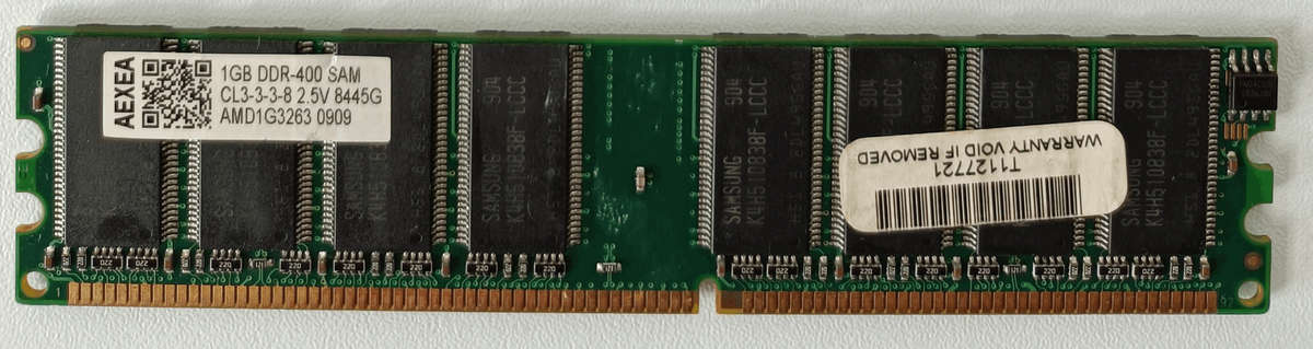 1GB DDR1 DDR400 PC3200 CL3 RAM (Kingston, Samsung) - Ultra rare