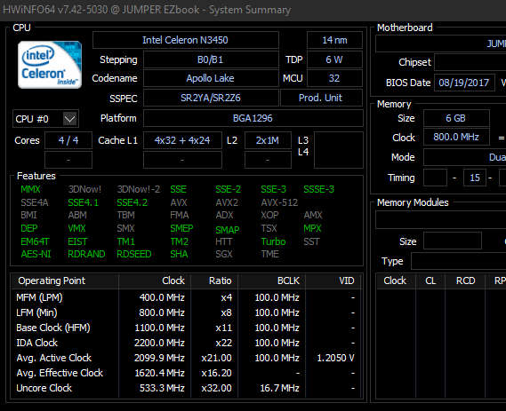 Jumper EZBook 3 laptop | In box | Full HD 14" | 6GB RAM | 256GB SSD | !NEEDS NEW BATTERY!