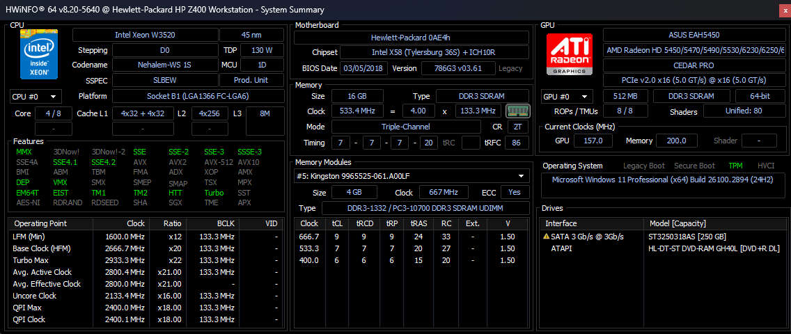 HP Z400 PC 4C/8T | 16GB RAM | Radeon GPU | Windows 11 Pro 24H2 (activated)