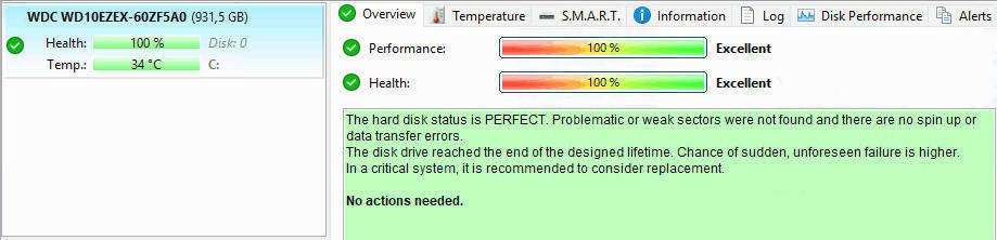 WD Blue 3.5-inch 1TB Serial ATA III Internal Hard Drive WD10EZEX | 100% Health | 100% Performance