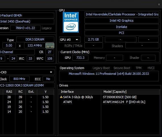 HP i5 3.2GHz Full Tower PC | 6GB RAM | 500GB HDD | Windows 11 24H2 Pro (activated)