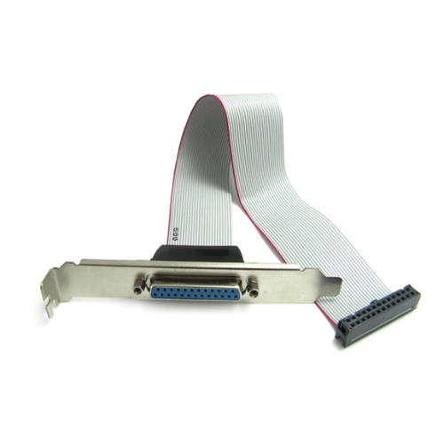 Parallel 25-Pin DB25 LPT Ribbon Cable Connector Bracket Card Slot