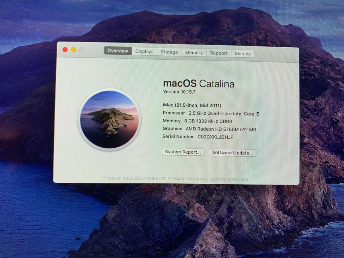 Apple iMac 21.5" (Mid 2011) |  Quad Core  Intel i5 | 8GB RAM | SSD 240GB | EXCELLENT CONDITION