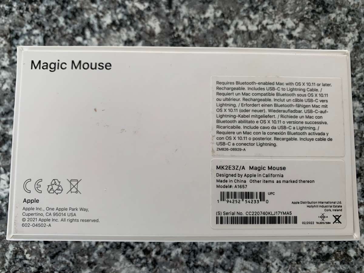 APPLE Magic Mouse 2nd Gen With Multi Touch Surface  | AS NEW