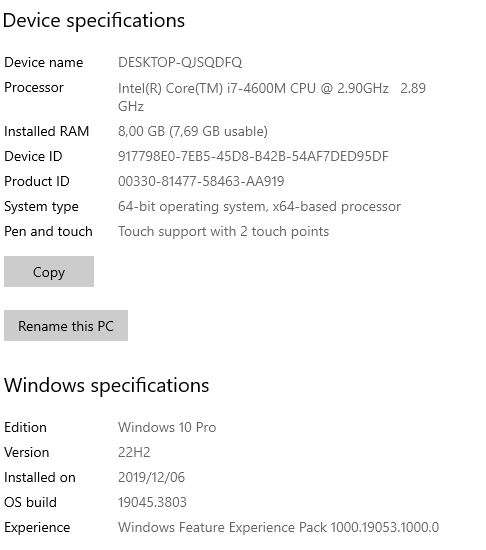 Core i7 Lenovo laptop