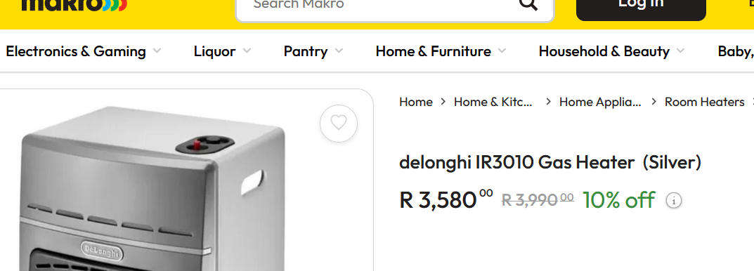 DeLonghi Gas Heater IR3010 IR3010