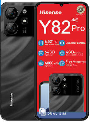 Hisense Y82 Pro 4G Dual Sim 64GB Network Locked (VODACOM)  - Black