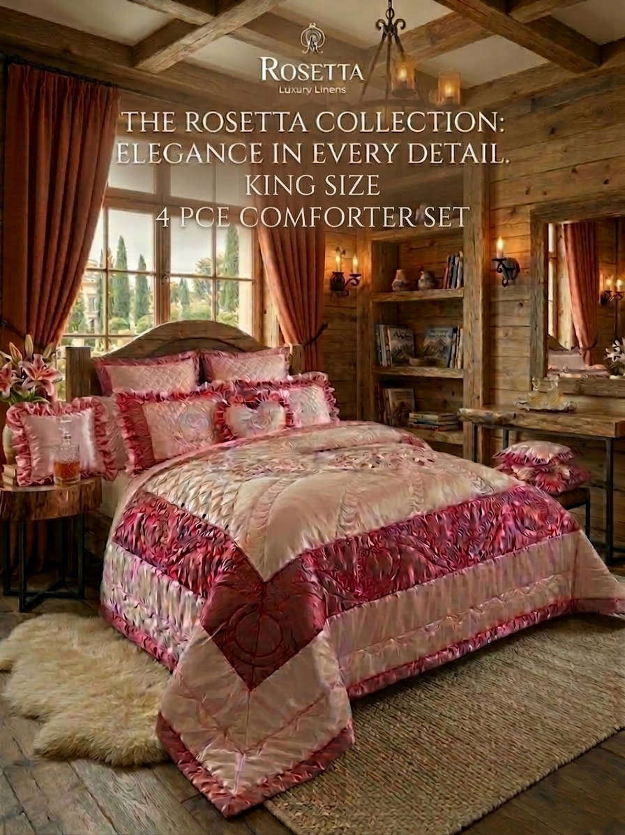 The Luxury Rosetta Satin 4-Piece Collection...King size_ worth R1799..Absolutely stunning...