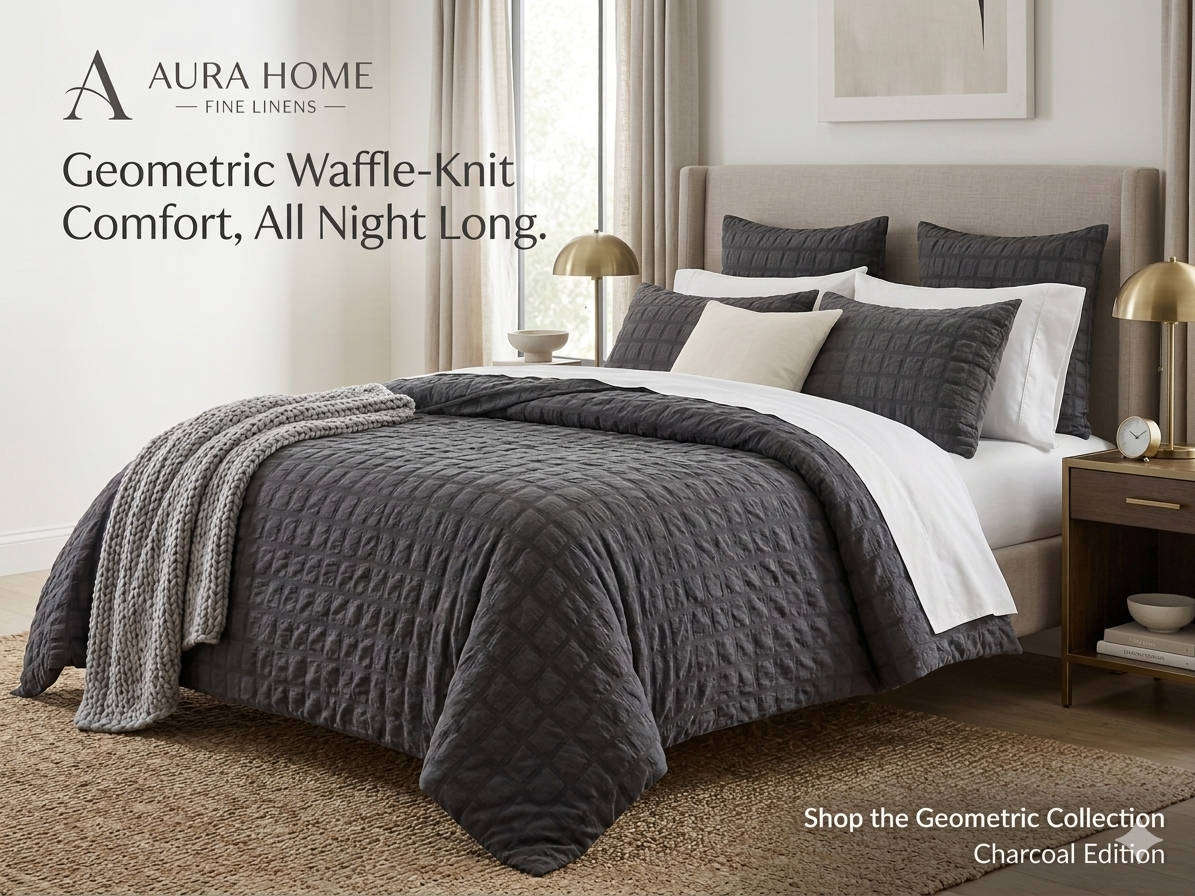 WAFFLE  DUVET COVER - 3PCE LAST ONE...see description